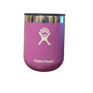 Hydro Flask Wine 10oz Tumbler Cup Lid Insulated Stainless Steel Purple‎ Camp